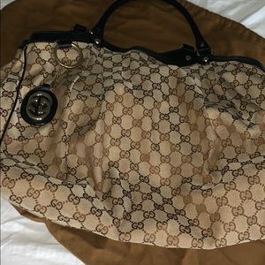 Gucci Sukey Tote, Black Handle. Large Size